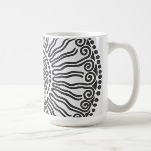 Sun Abstract Design Kaffeetasse