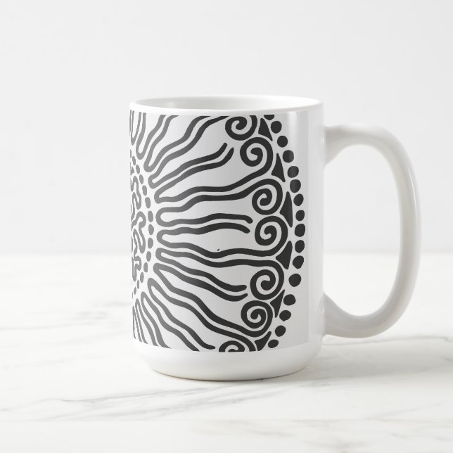 Sun Abstract Design Kaffeetasse (Rechts)