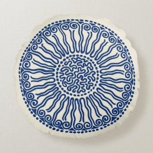 Sun Abstract Design Rundes Kissen