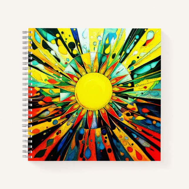 Sun Abstrakt 910 Notizbuch (Vorderseite)