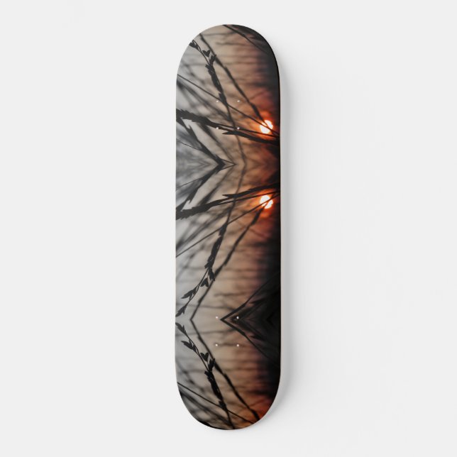 Sun abstraktes Fraktal 20,6 cm Skateboard (Vorderseite)