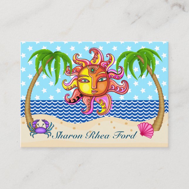 Sun and Beach Business Card Visitenkarte (Vorderseite)