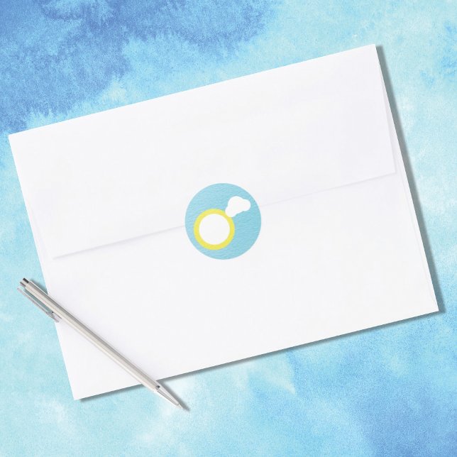 Sun and Cloud Classic Round Sticker (Von Creator hochgeladen)