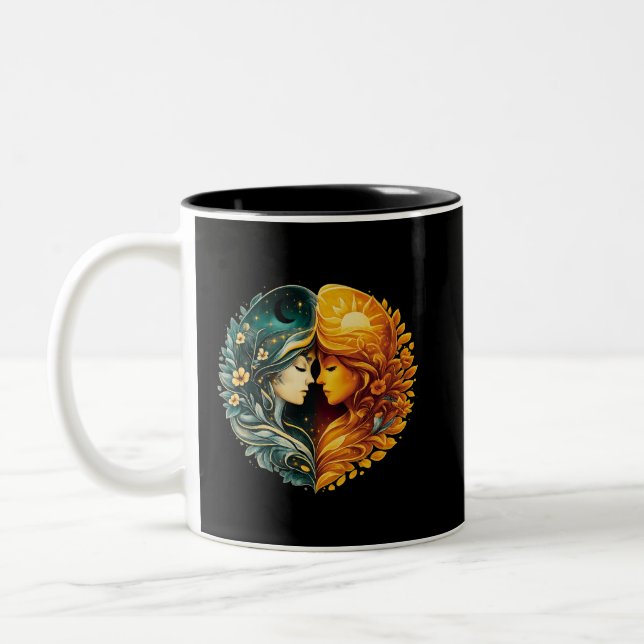 Sun and Moon Harmony Luxury Art Mug (Gauche)
