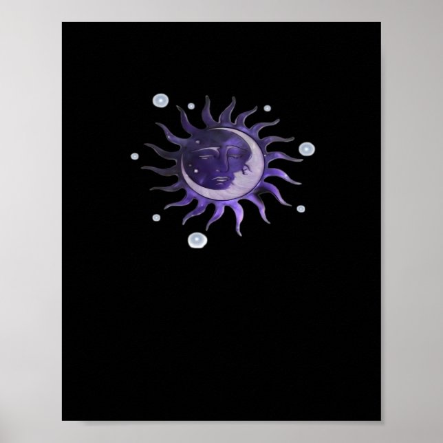 Sun and Moon Whimsigothic Gothic Witchy Hexe Poster (Vorne)