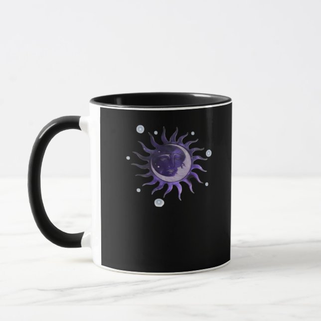 Sun and Moon Whimsigothic Gothic Witchy Hexe Tasse (Links)