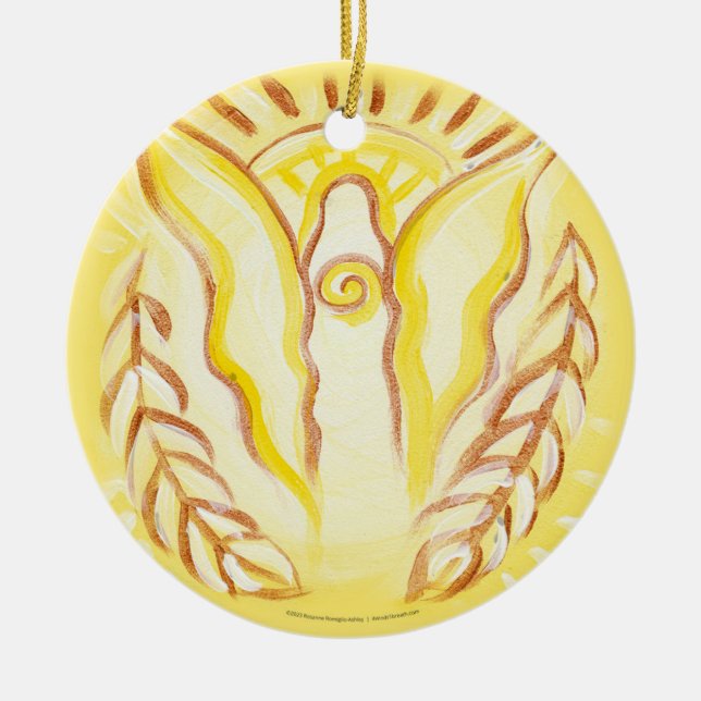 Sun Angel Keramik Ornament (Vorne)