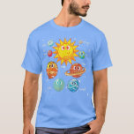 Sun Astronomer Space Science Astronomie Niedlich P T-Shirt<br><div class="desc">Sun Astronomer Space Science Astronomie Niedliche Planeten .</div>