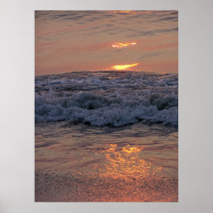 Sun auf Wellen Poster
