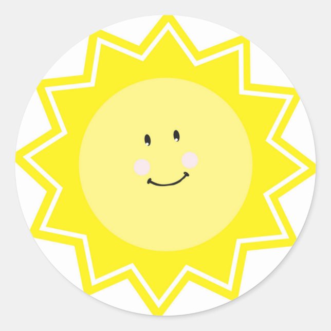 Sun-Aufkleber Runder Aufkleber (Vorderseite)