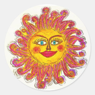 Sun-Aufkleber Runder Aufkleber