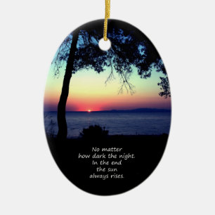 Sun Aufstiege immer Keramik Ornament