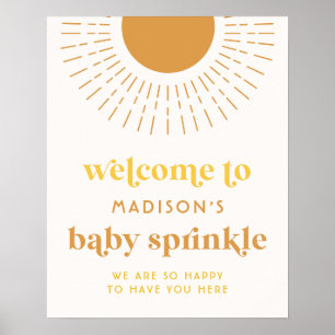 Sun Baby Dusche Willkommenspender Poster