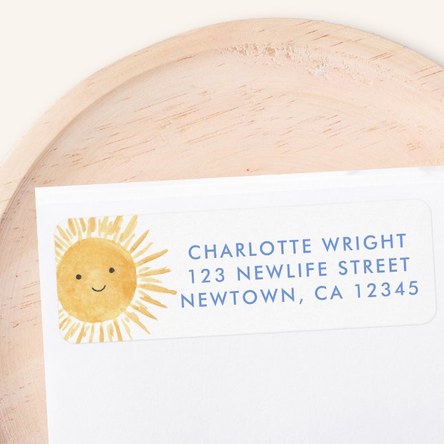 Sun Baby Shower Return Address (Von Creator hochgeladen)