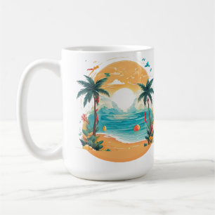 Sun Beach Palme Kaffeetasse