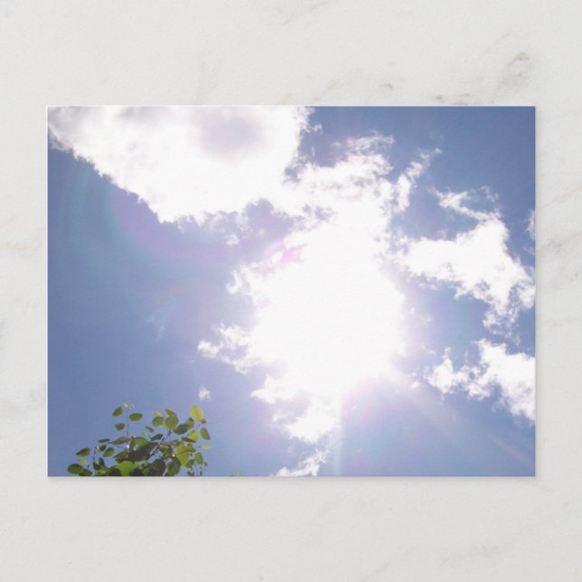 Sun Beam and Clouds Postcard Postkarte (Vorderseite)