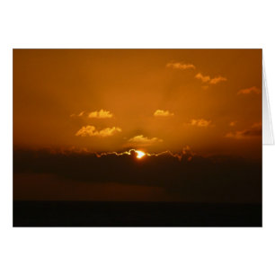 Sun Behind Clouds I Orange Sunset Foto