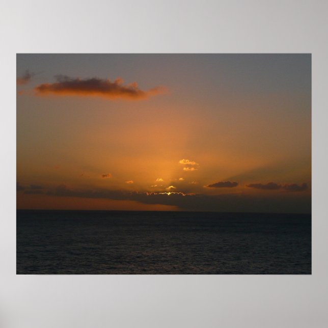 Sun Behind Clouds II Seascape Fotografie Poster (Vorne)