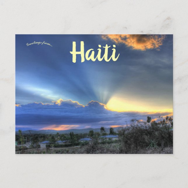 Sun Behind Clouds in Pignon Haiti Postkarte (Vorderseite)