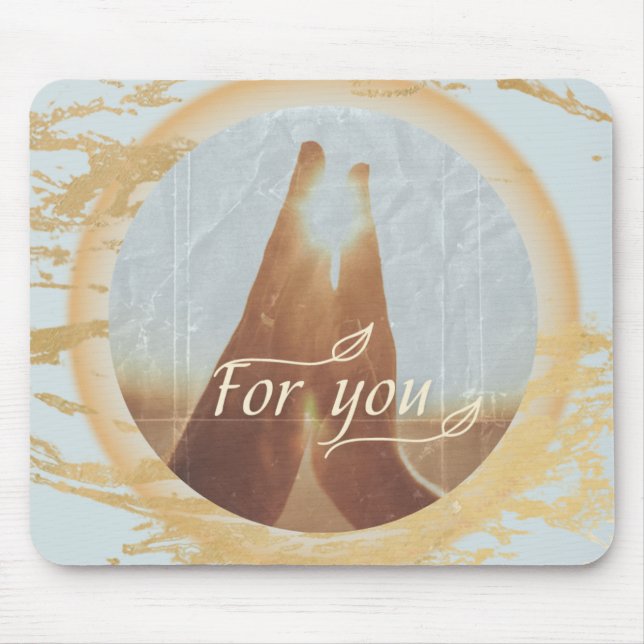 Sun Between Hands Mouse Pad  Mousepad (Vorne)