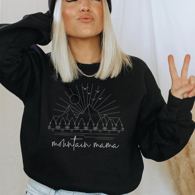 Sun Birds and Pines Mountain Mama Mama Sweatshirt (Von Creator hochgeladen)
