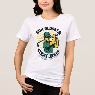 Sun Blocker, Stroke Locker Coole Golf Cap Tri-Blend Shirt