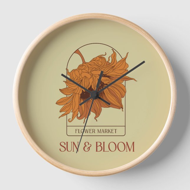 Sun & Bloom Uhr (Vorderseite)