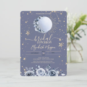 Sun, Blue Moon Rose Pastel Bridal Luncheon Einladung
