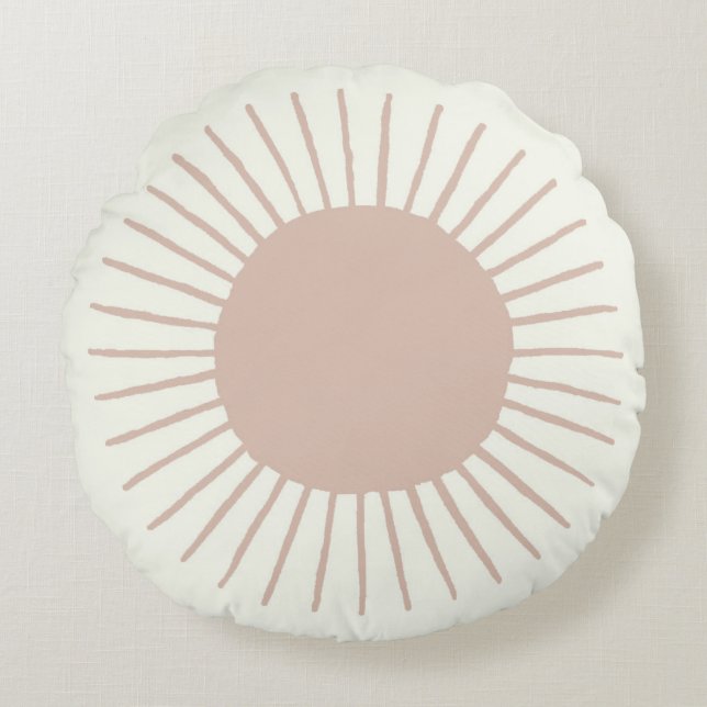 Sun Boho Kissen in Lila pink für Kinderzimmer (Vorderseite)