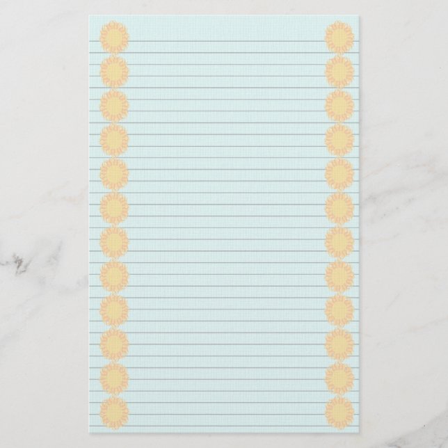 Sun Border Schreibery Briefpapier (Vorderseite)