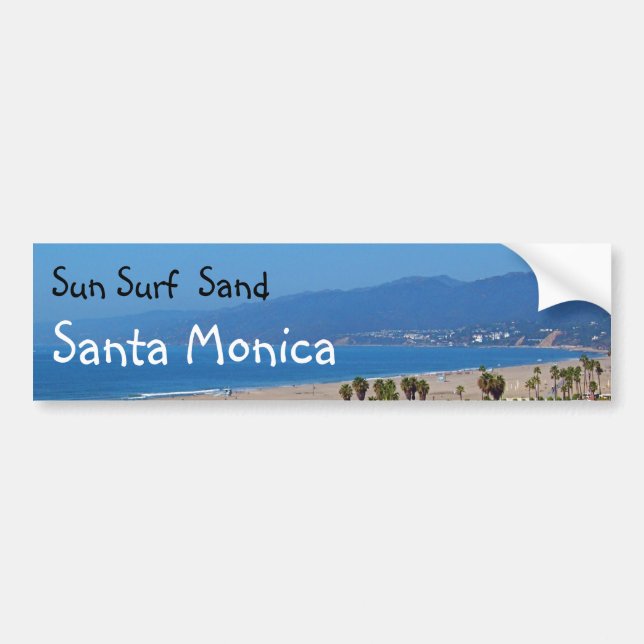 Sun-Brandungs-Sand-Santa Monica Autoaufkleber (Vorne)