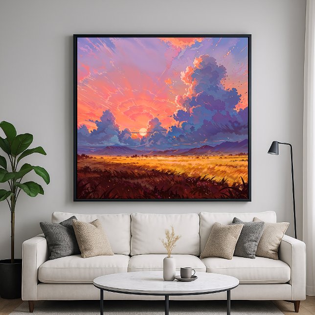 Sun Cast - farbenfroher Landschaftsstil Poster (Von Creator hochgeladen)