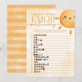 Sun Children's Book Emoji Pictionary Shower Game Einladung