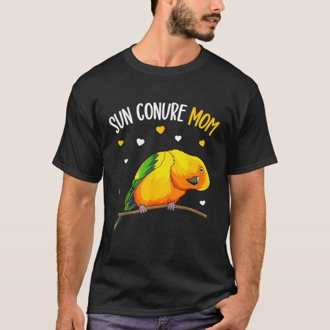 Sun Conure Mama Funny Parrot Bird Lover Frauen T-Shirt (Vorderseite)