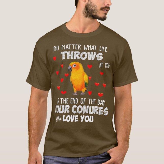Sun Conure Shirt - Ihr sauberer Papagei-Vogel noch (Vorderseite)
