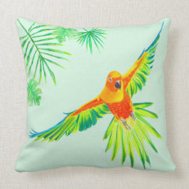 Sun Conure Throw Pillow Kissen