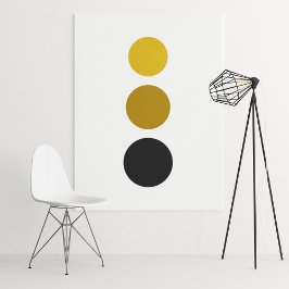Sun Cutout Circle Art Poster