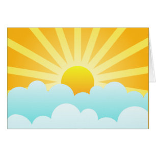 Sun, der über Wolken steigt