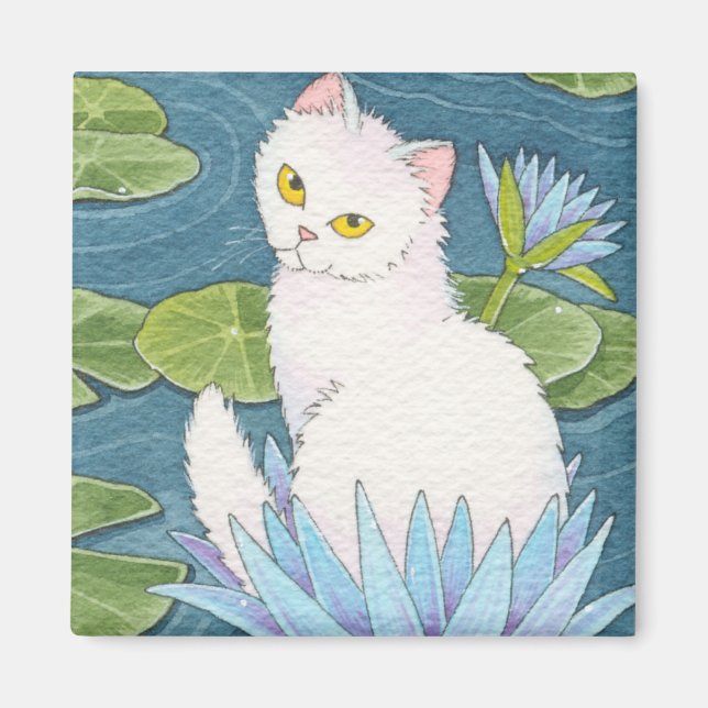 Sun Dieu Chat Carré Magnet Moussart (Devant)