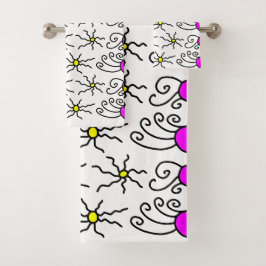 Sun Doodle Art Badhandtuch Set