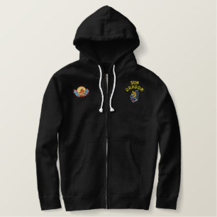 Sun-Drache Bestickter Hoodie