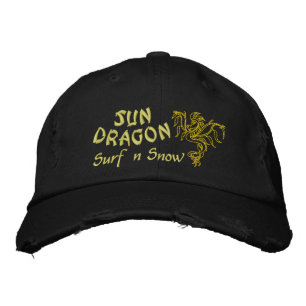 Sun Dragon Surf und Snow Bestickte Baseballkappe