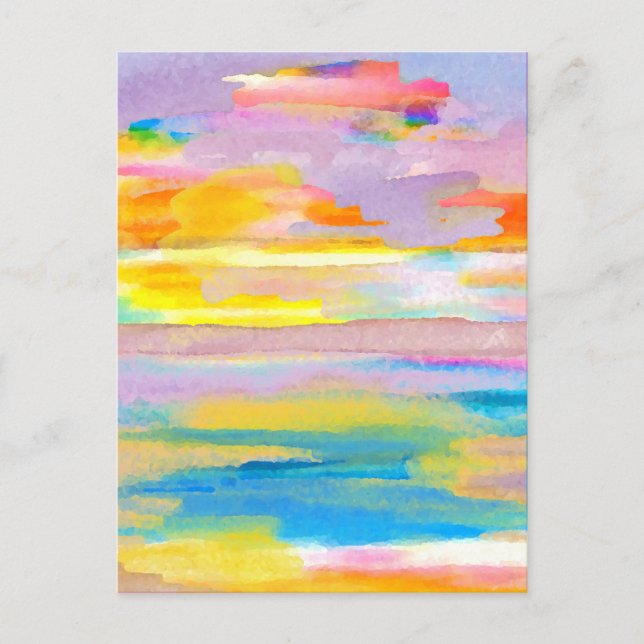 Sun Drama 2 Ocean Sea Lounge Kunst und Kultur Postkarte (Vorderseite)