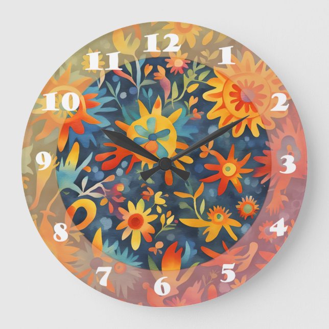 Sun Dream Große Wanduhr (Vorderseite)