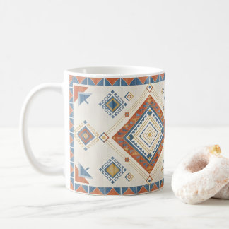 Sun-Drenched Terracotta and Blue Desert Kilim Kaffeetasse