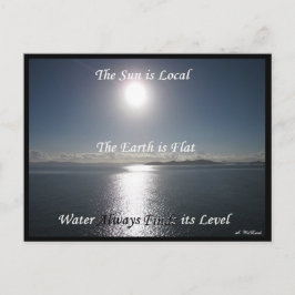 Sun Earth Water Postcard - FLat Earth Meme Postkarte