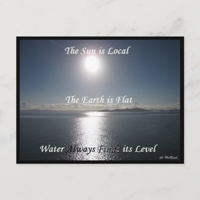 Sun Earth Water Postcard - FLat Earth Meme Postkarte (Vorderseite)