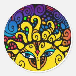 Sun / El Sol whimsical 20 count Aufkleber