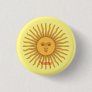 Sun face Art Illustration Thunder_Cove Button