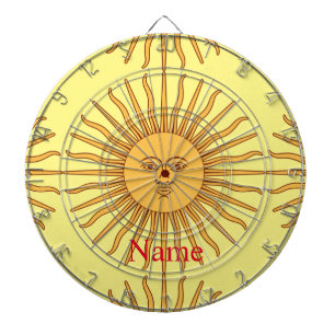 Sun face Art Illustration Thunder_Cove Dartscheibe